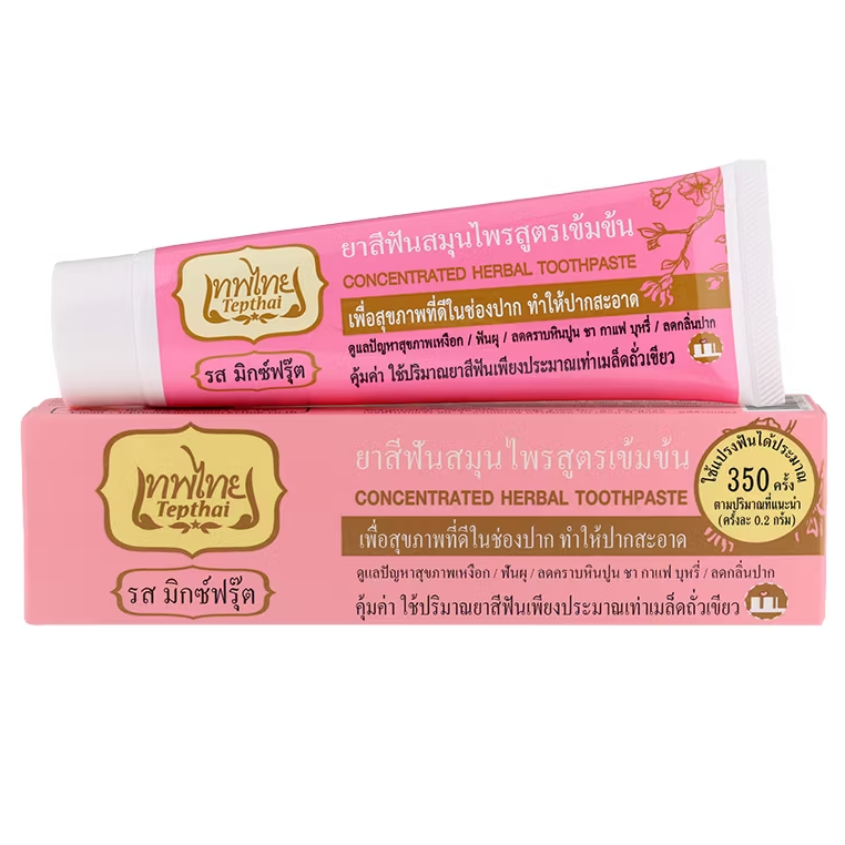 Tepthai - Herbal Toothpaste - Mixed Fruit 70 g. (Pack of 3)