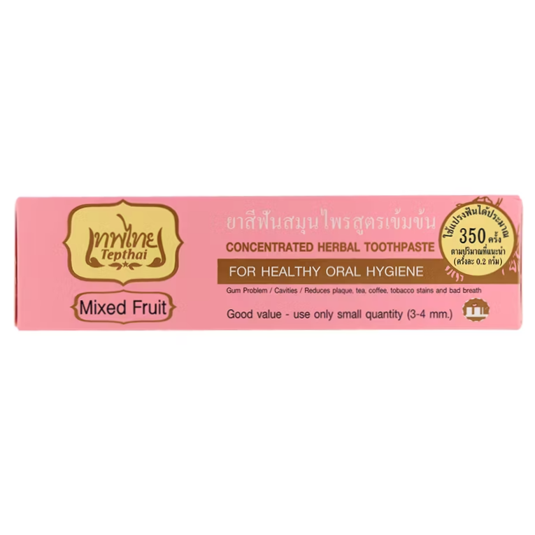 Tepthai - Toothpastes - Original Flavor70 g. | Herbal Mixed Fruit 70 g. | Salt Flavor 70 g. (Pack of 3 Mix)