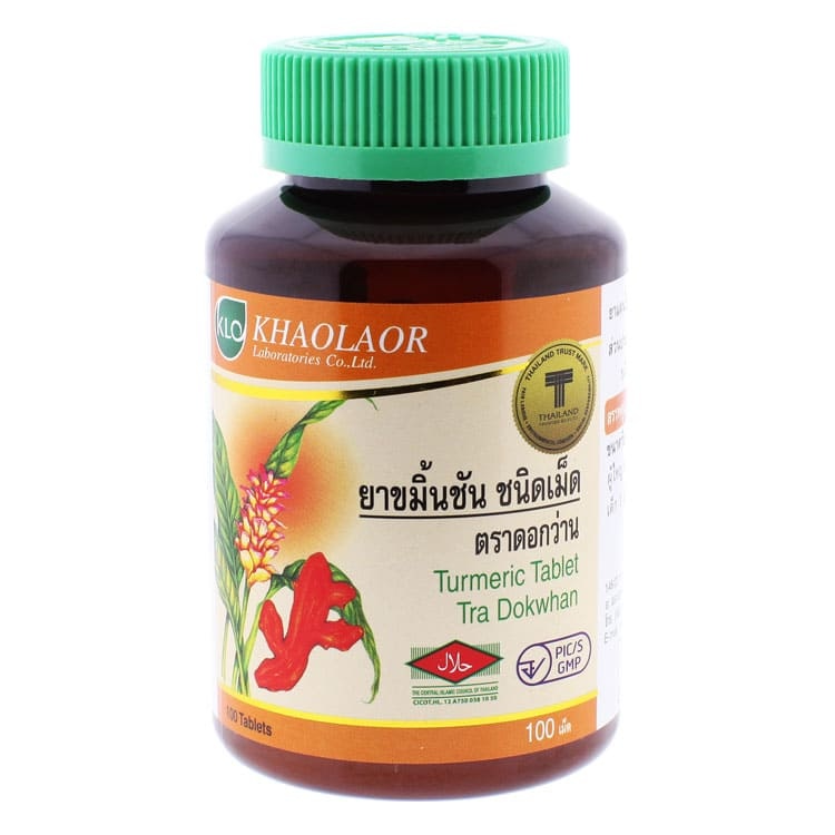 Khaolaor - Tra Dokwhan, Turmeric (100 tablets)