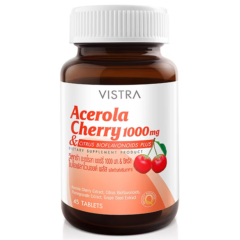 Vistra - Acerola Cherry 1000 mg Plus Citrus Bioflavonoids (45 tablets)