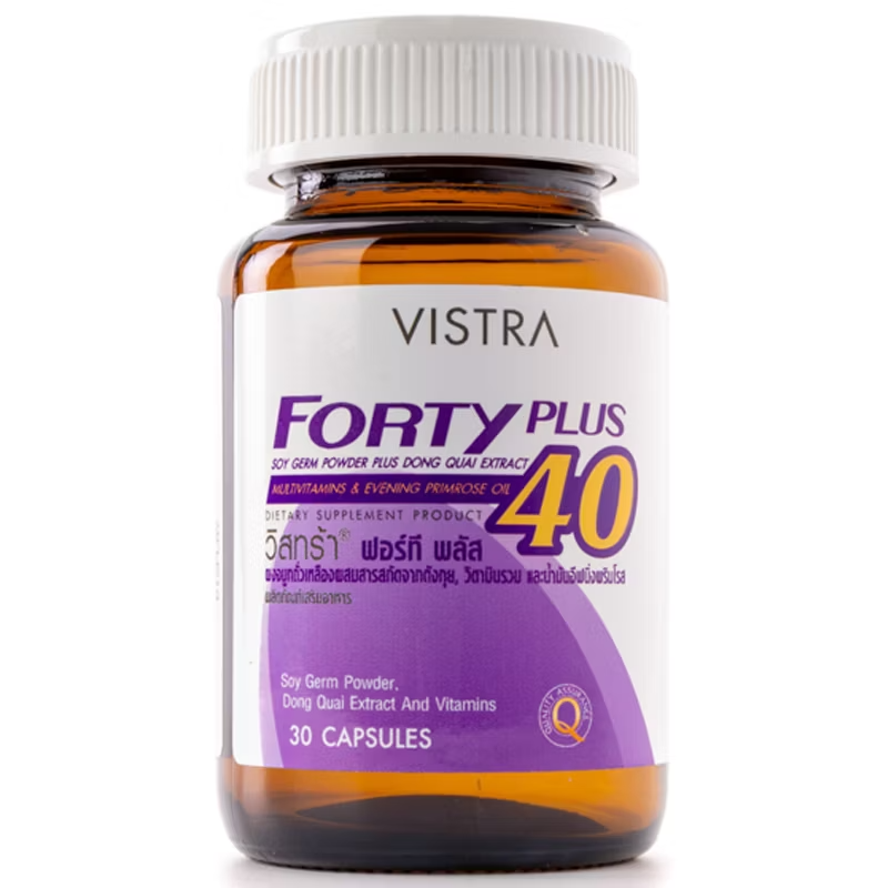 Vistra - Forty Plus Soy Germ Powder, Dong Quai Extract, Mulativitamins & Evening Primrose Oil 40 (30 capsules)