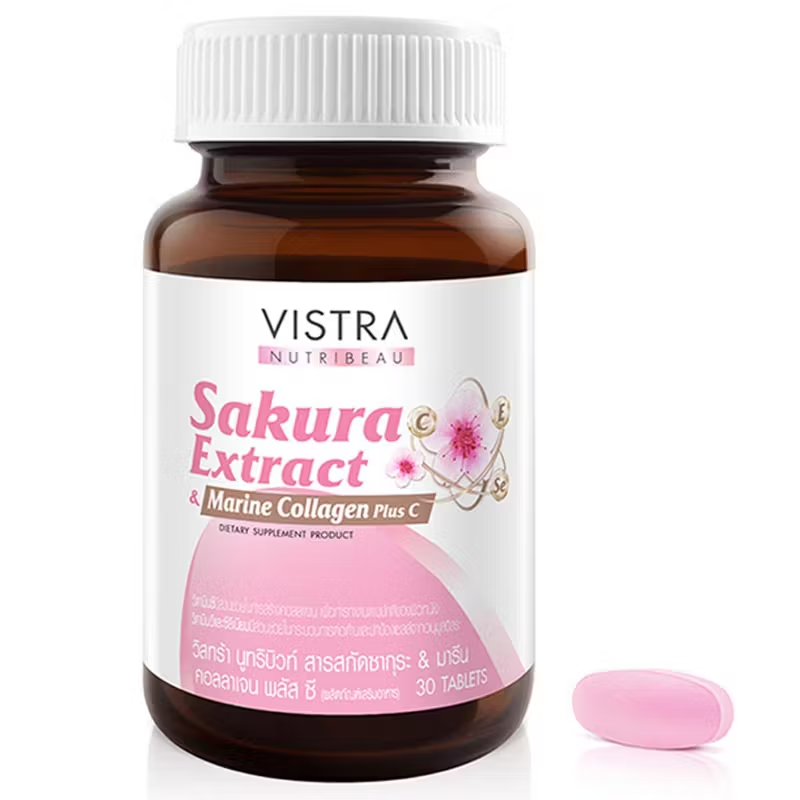 Vistra - Nutribeau - Sakura Extract & Marine Collagen Plus C (30 tablets)