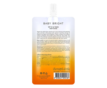 Baby Bright - Vit C & Yuzu Body Scrub 40g. (Pack of 3)