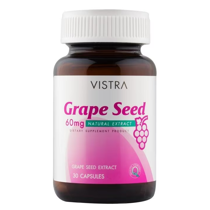 Vistra - Grape Seed 60 mg. Natural Extract (30 capsules)