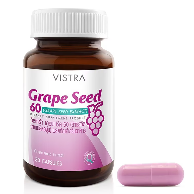 Vistra - Grape Seed 60 mg. Natural Extract (30 capsules)