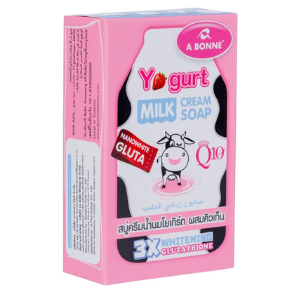 A Bonne' - Yogurt Milk Cream Soap with Q10 90g. (Pack of 3)