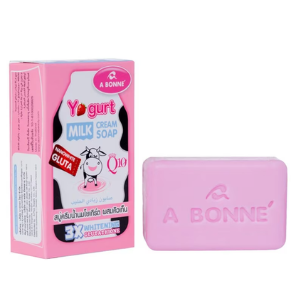 A Bonne' - Yogurt Milk Cream Soap with Q10 90g. (Pack of 3)