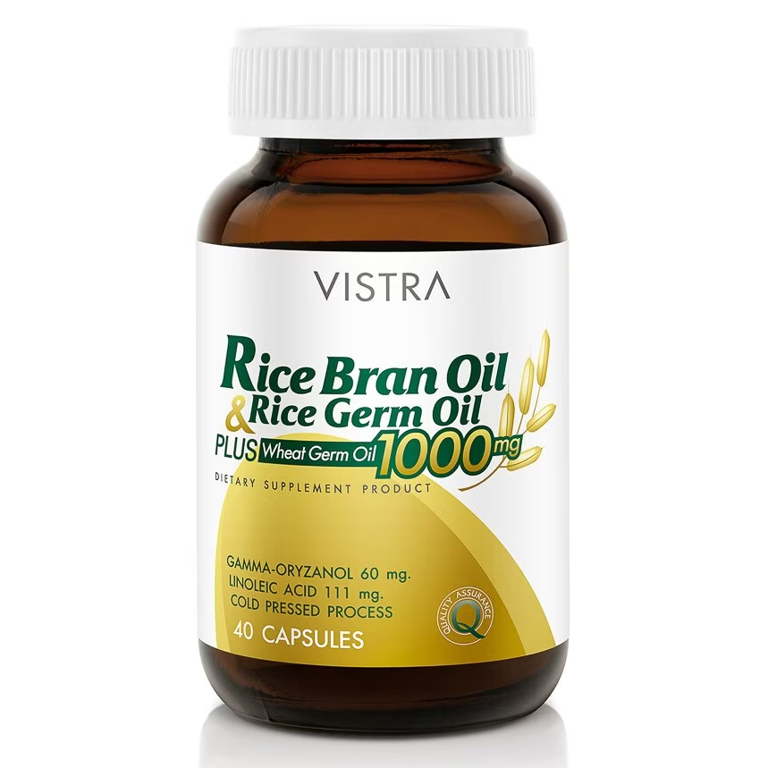 Vistra - Rice Bran Oil & Rice Germ Oil Plus Wheat Germ Oil 1000 mg. (40 capsules)
