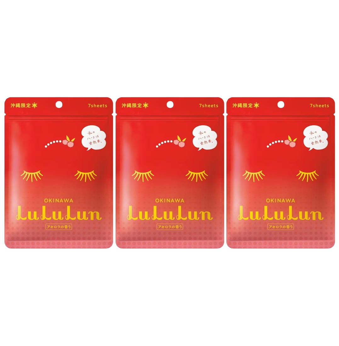 Lululun - Premium Okinawa Acerola Face Mask (Pack of 3 x 7 sheets)