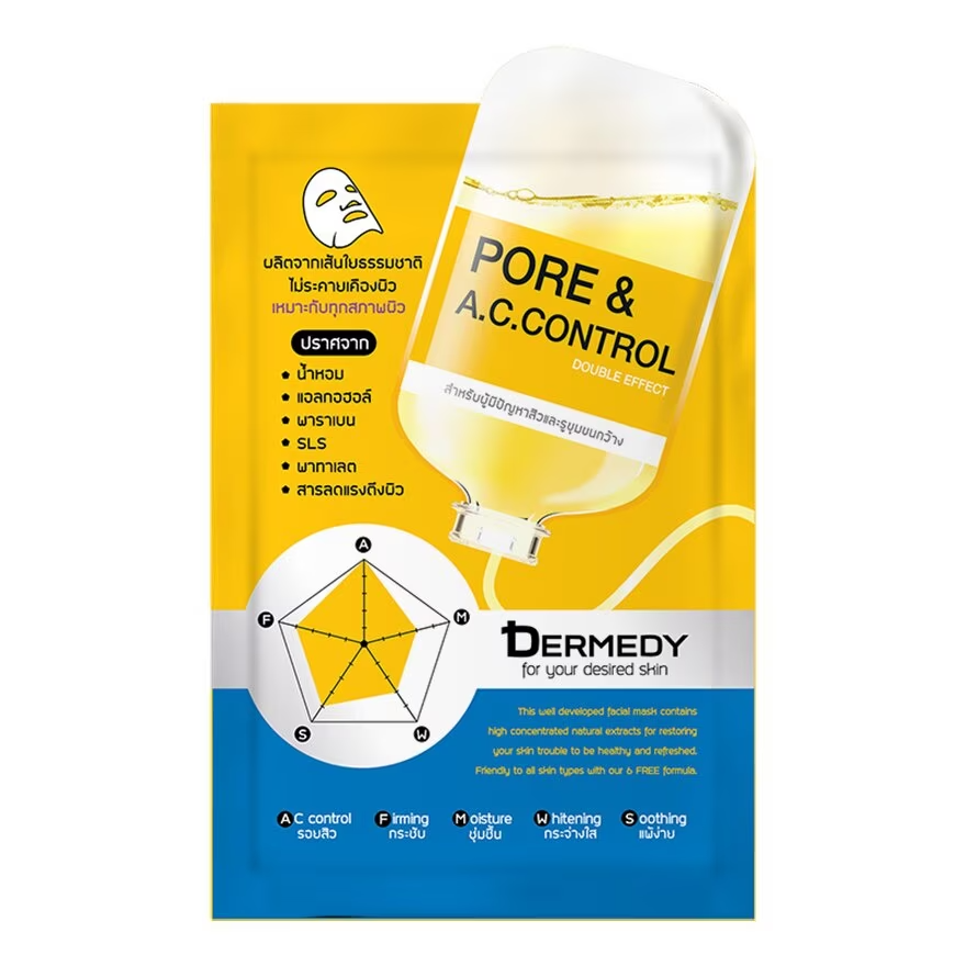 Dermedy - Pore & A.C. Control Double Effect Mask 25g. (Pack of 3)