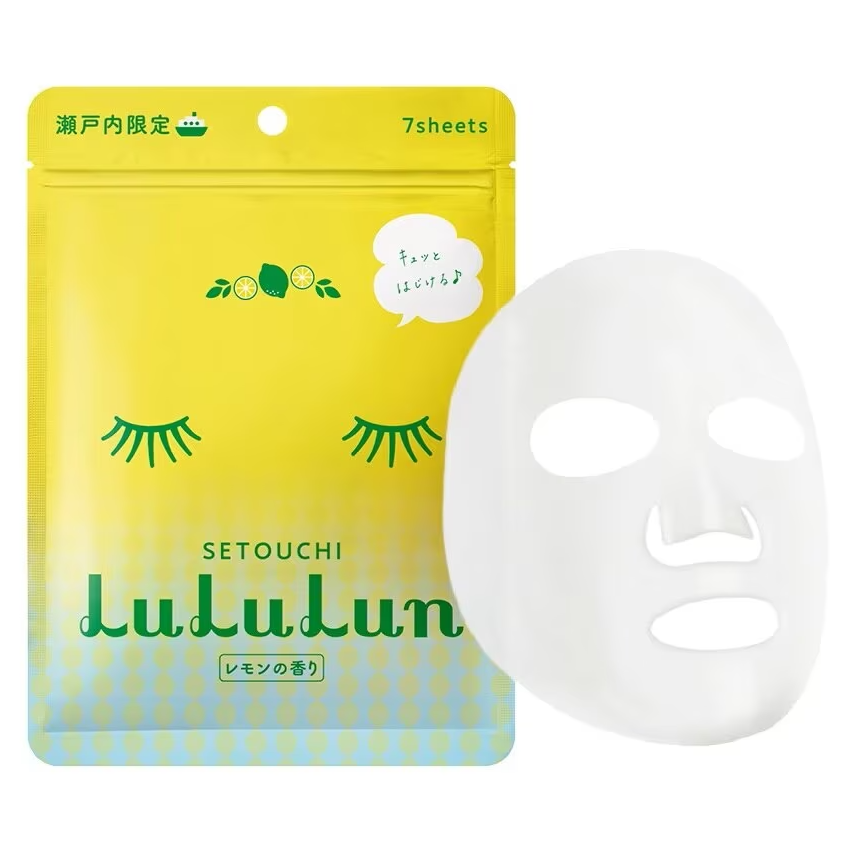 Lululun - Setouchi Lemon Face Mask (Pack of 3 x 7 sheets) - Made in Japan
