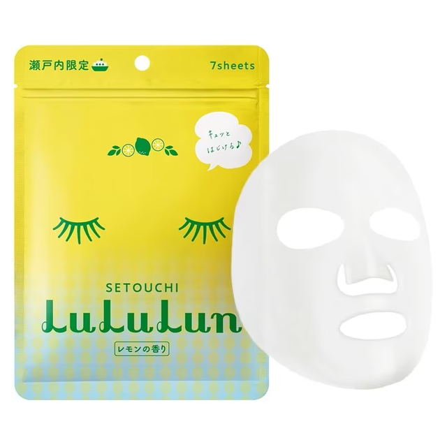 Lululun - Setouchi Lemon Face Mask (Pack of 3 x 7 sheets) - Made in Japan