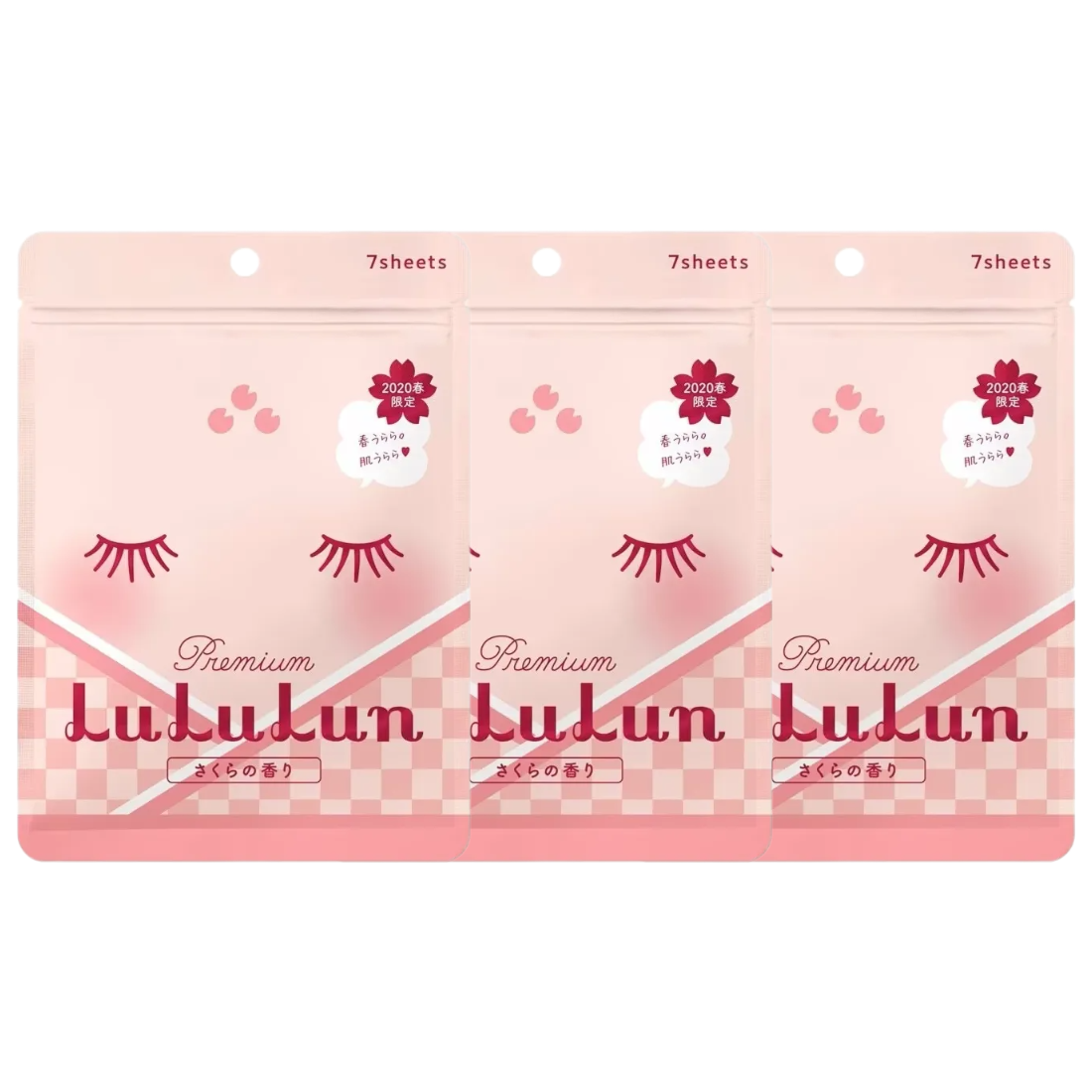Lululun - Sakura Premium Face Mask (Pack of 3 x 7 sheets) - Made in Japan