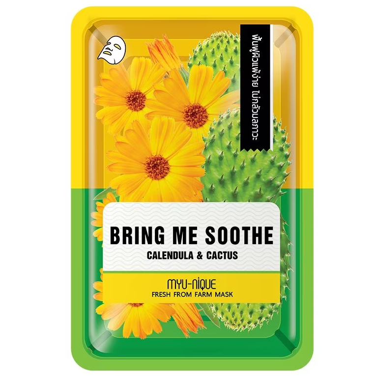MYU-NIQUE - Fresh From Farm Calendula & Cactus Mask 25g. (Pack of 3)
