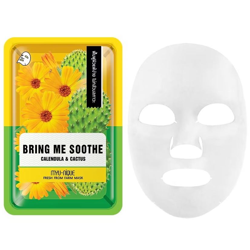 MYU-NIQUE - Fresh From Farm Calendula & Cactus Mask 25g. (Pack of 3)