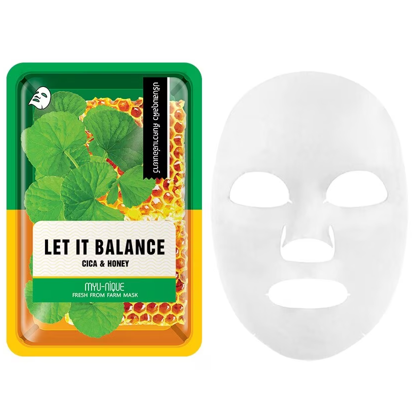 MYU-NIQUE - Fresh From Farm Cica & Honey Mask 25g. (Pack of 3)