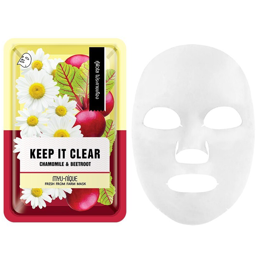 MYU-NIQUE - Fresh From Farm Chamomile & Beetroot Mask 25g. (Pack of 3)