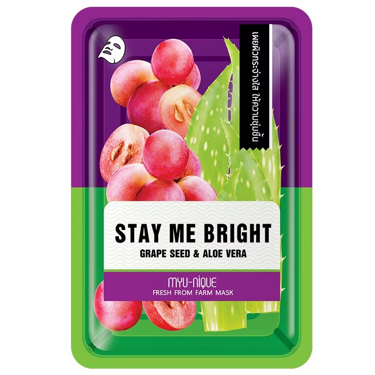 MYU-NIQUE - Fresh From Farm Grape Seed & Aloe Vera Mask 25g. (Pack of 3)
