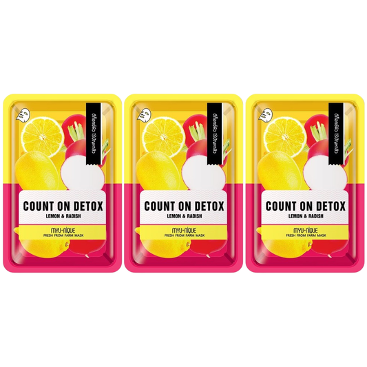 MYU-NIQUE - Fresh From Farm Lemon & Radish Mask 25g. (Pack of 3)