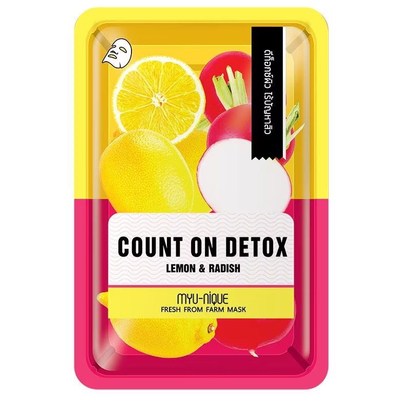 MYU-NIQUE - Fresh From Farm Lemon & Radish Mask 25g. (Pack of 3)