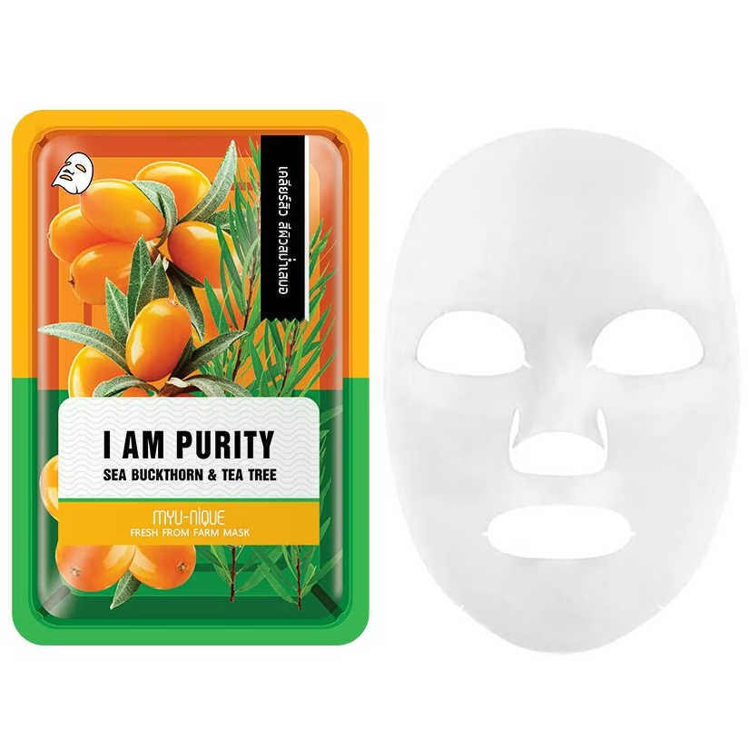 MYU-NIQUE - Fresh From Farm Sea Buckthorn & Tree Tea Mask 25g. (Pack of 3)
