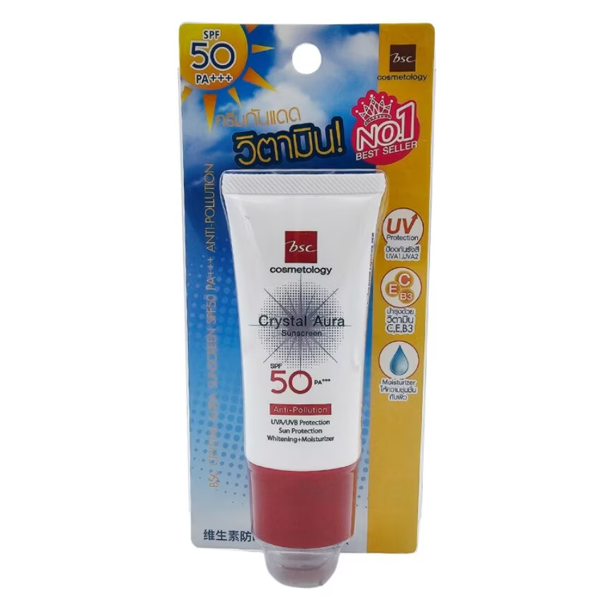 BSC Cosmetology - Crystal Aura Sunscreen Anti-Pollution SPF50/PA+++ 25g.