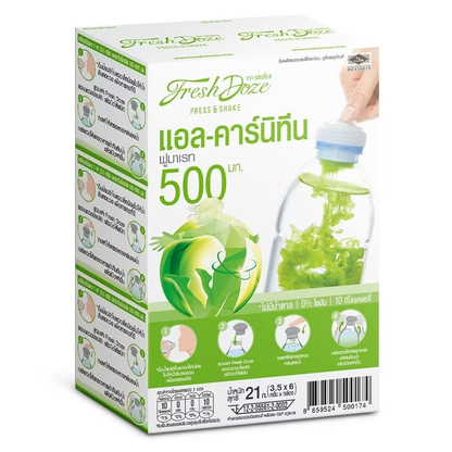 Press & Shake - L-Carnitine Fumarate 500mg. Apple Flavor 21g. (Pack of 6)