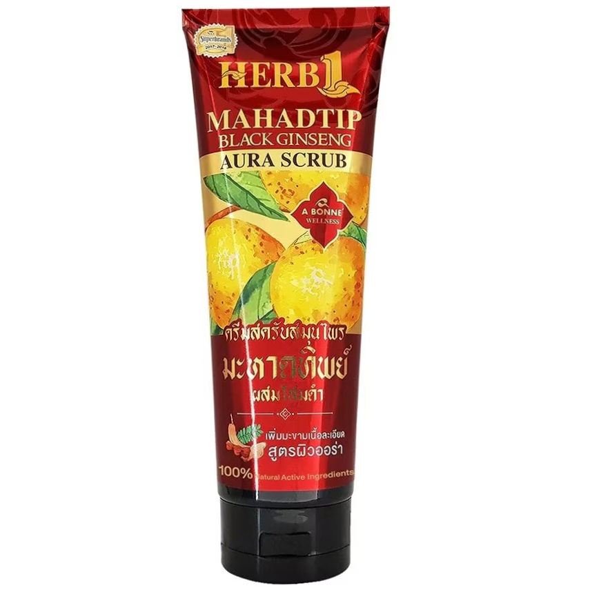 A Bonne' - Herb1 Mahadtip Black Ginseng Aura Scrub with Tamarind Extract 250g.