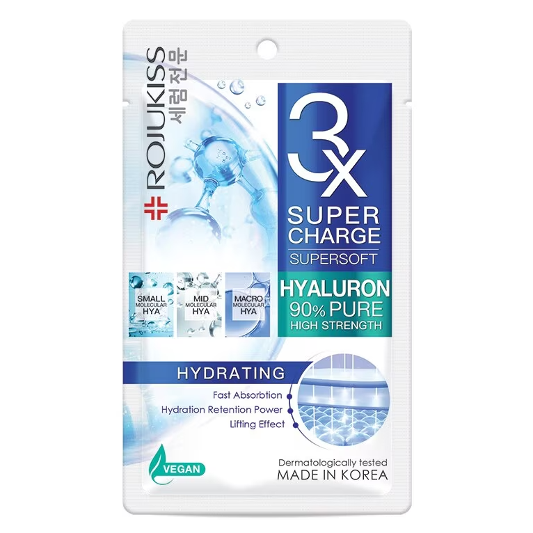 Rojukiss - Super Charge Supersoft Hyaluron Hydrating Mask (Pack of 6)