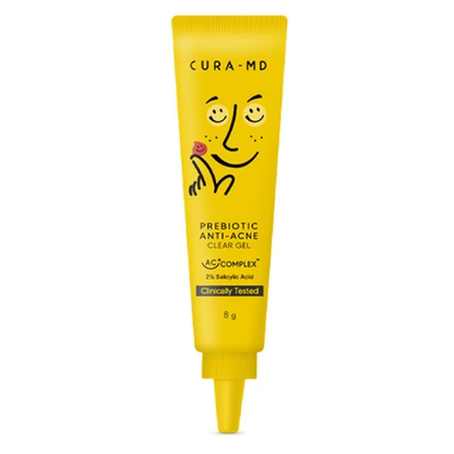 CURA-MD - Prebiotic Anti-Acne Clear Gel, 2% Salicylic Acid 8g.