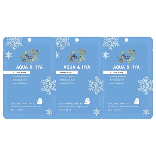 Freyja Peau - Aqua & Hya Vitamin Mask 25g. (Pack of 3)