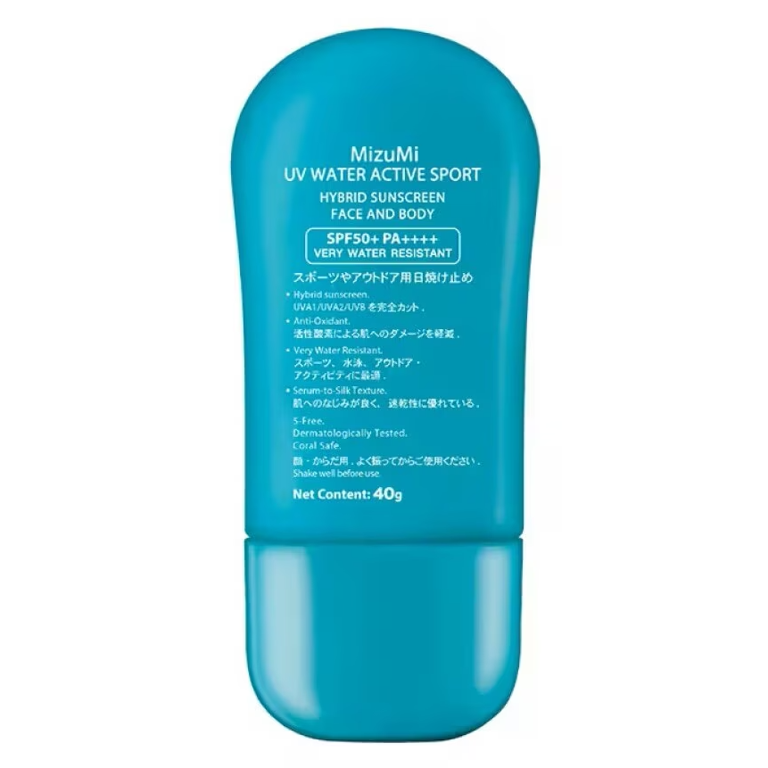 MizuMi - UV Water Active Sport Sunscreen Very Water Resistant SPF50+ PA++++ 40g. - Made in Japan