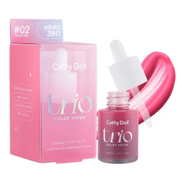 Cathy Doll - Trio Color Serums - Healthy Rose, Peony Pink and Freshy Peach 15ml. each (Pack of 3 Mix)