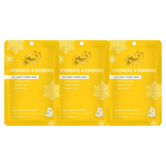 Freyja Peau - Hydrate & Shining Collagen Vitamin Mask 25g. (Pack of 3)