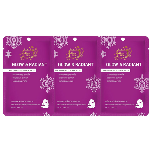 Freyja Peau - Glow & Radiant Niacinamide Vitamin Mask 25g. (Pack of 3)