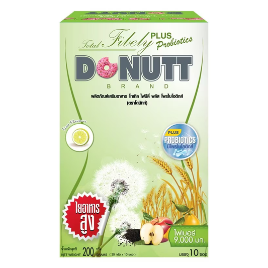 Donutt - Total Fiber Plus Probiotics - Lemon Flavor (10 sachets)