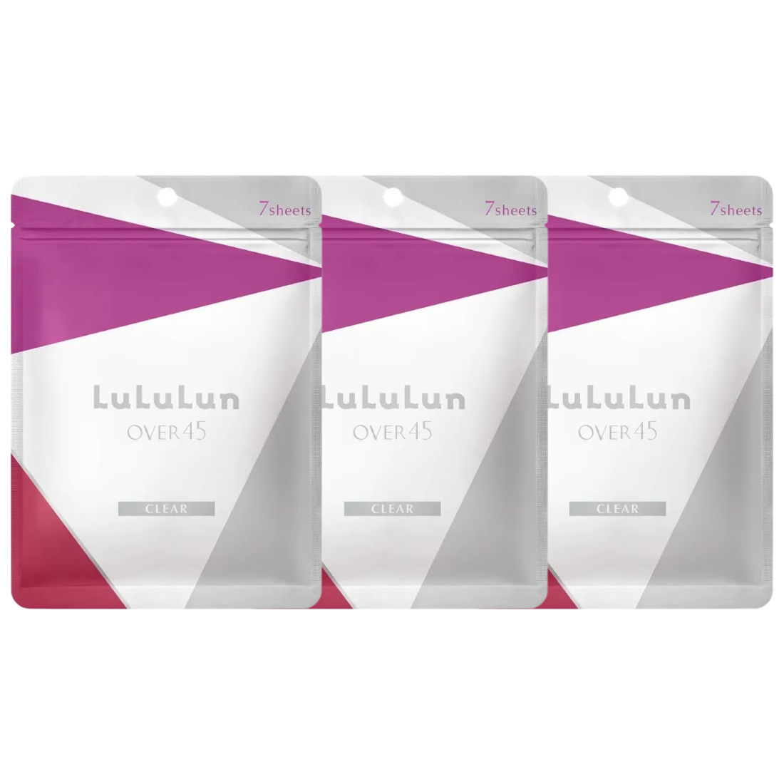 Lululun - Over 45 Clear Face Mask (Pack of 3 x 7 sheets) - Made in Japan