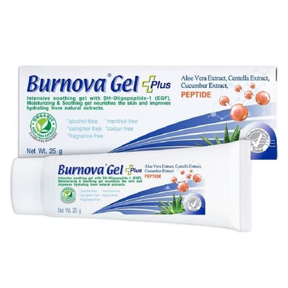 Burnova - Gel Plus Peptide, Aloe Vera, Centella and Cucumber Extracts 25g.