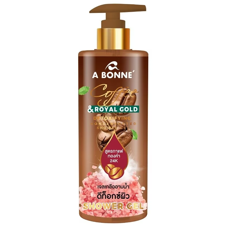 A Bonne' - Coffee & Royal Gold Detoxifying Concentrated Shower Gel 450ml.