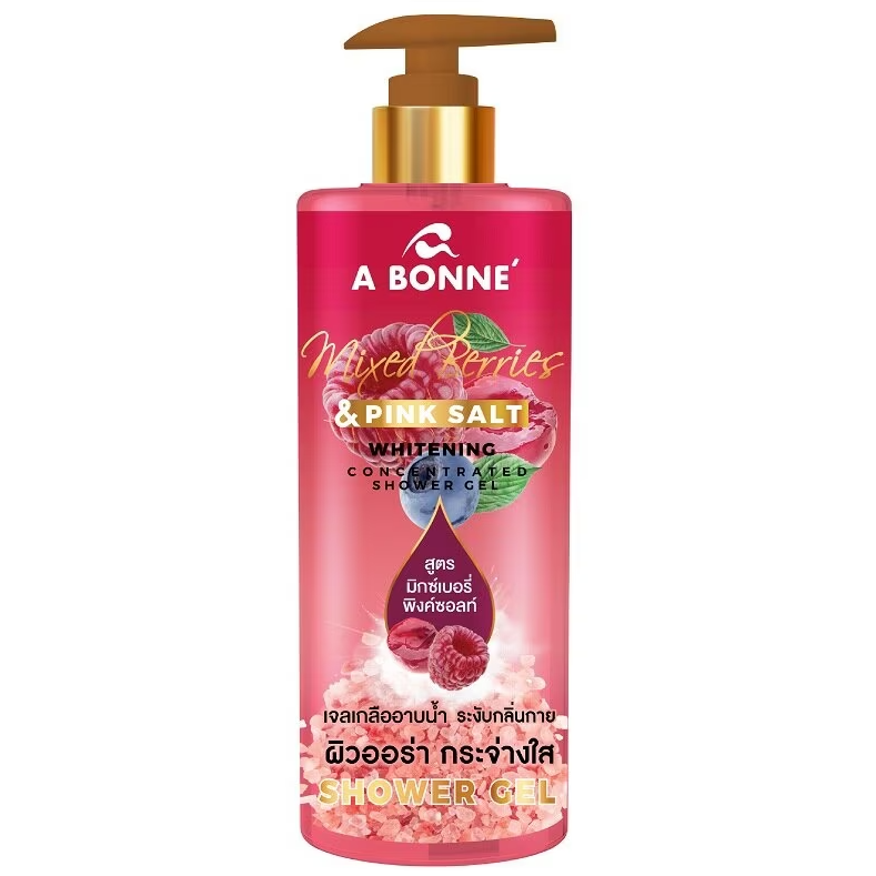 A Bonne' - Mixed Berries & Pink Salt Whitening Concentrated Shower Gel 450ml.