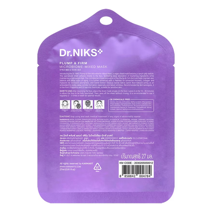 Dr.NIKS - Plump & Firm Microbiome-Mixed Mask 27ml. (Pack of 3)