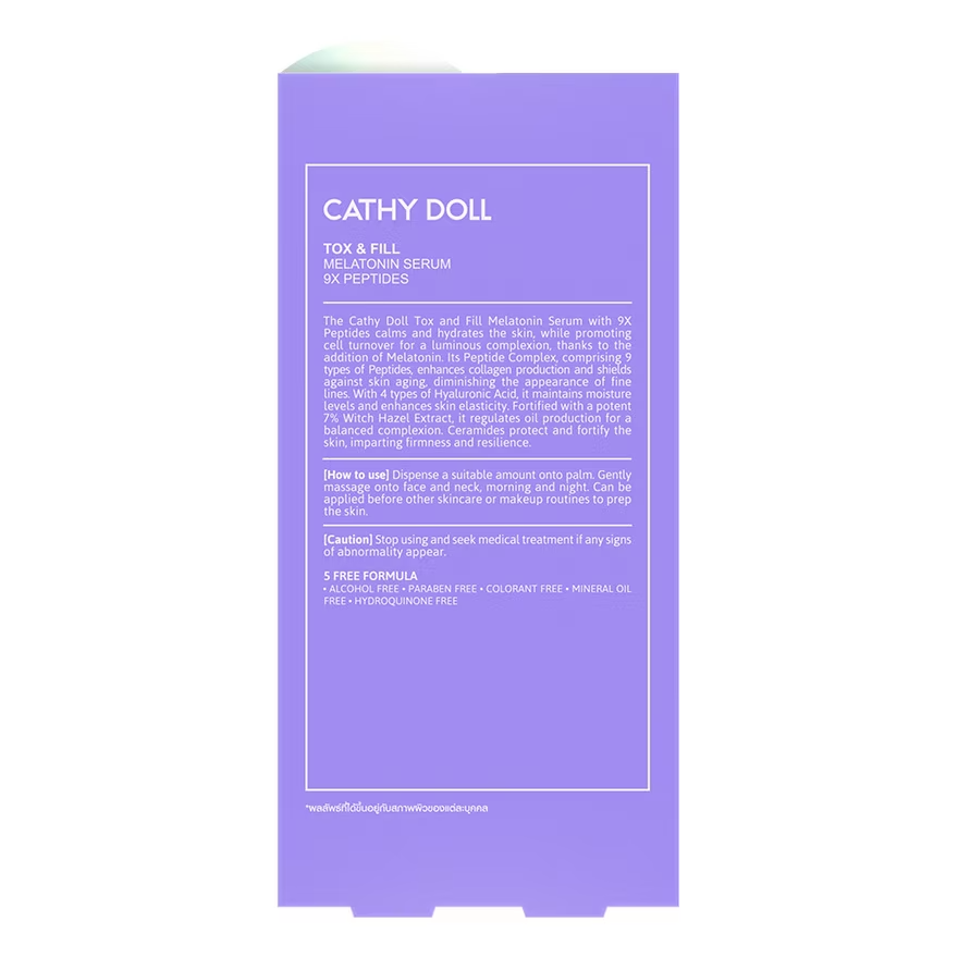Cathy Doll - Tox and Fill Melatonin Serum 9X Peptides 30ml.