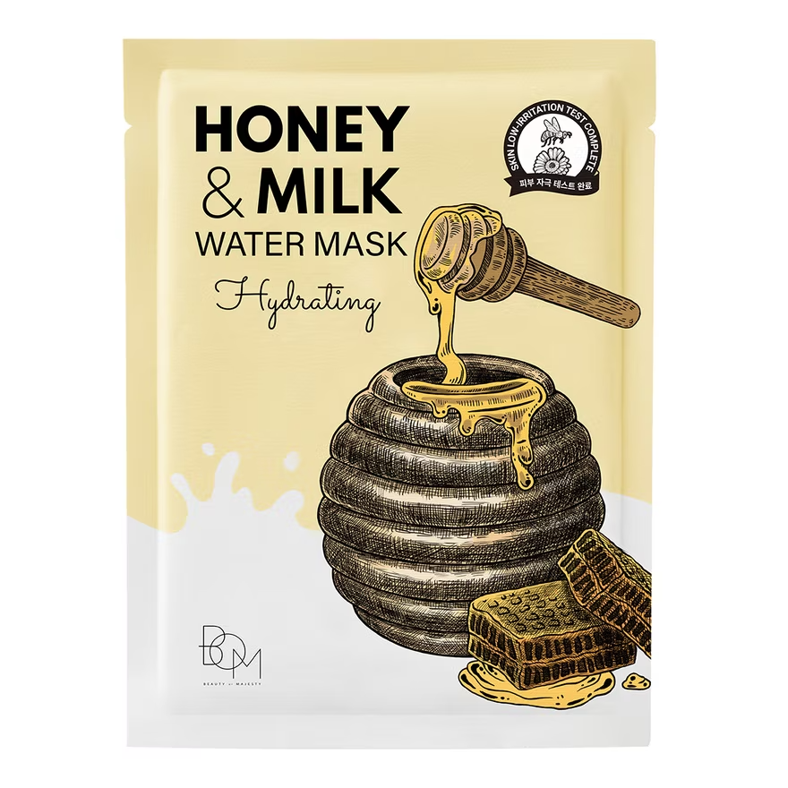 BOM - Beauty of Majesty - Honey and Milk Water Hydrating Mask 25g. (Pack of 3)