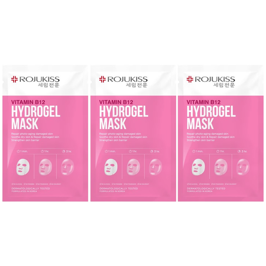 Rojukiss - Vitamin B12 Hydrogel Mask (Pack of 3)