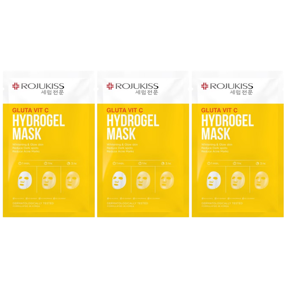 Rojukiss - Gluta Vit C Hydrogel Mask (Pack of 3)