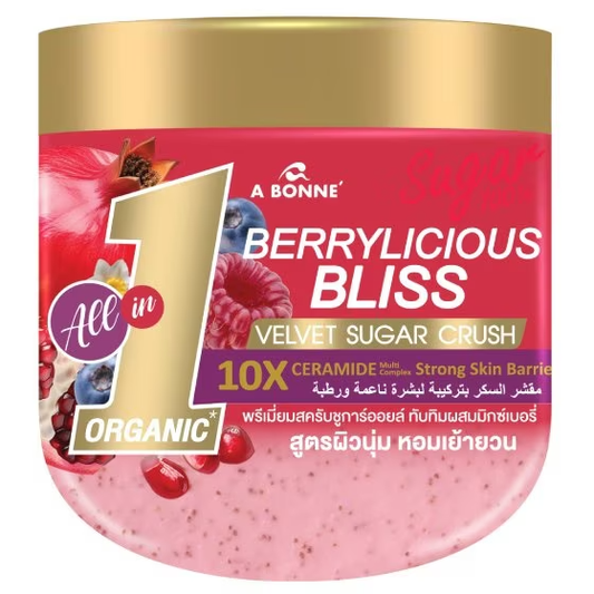 A Bonne' - Berrylicious Bliss Velvet Sugar Crush Coconut Oil Scrub 600g.