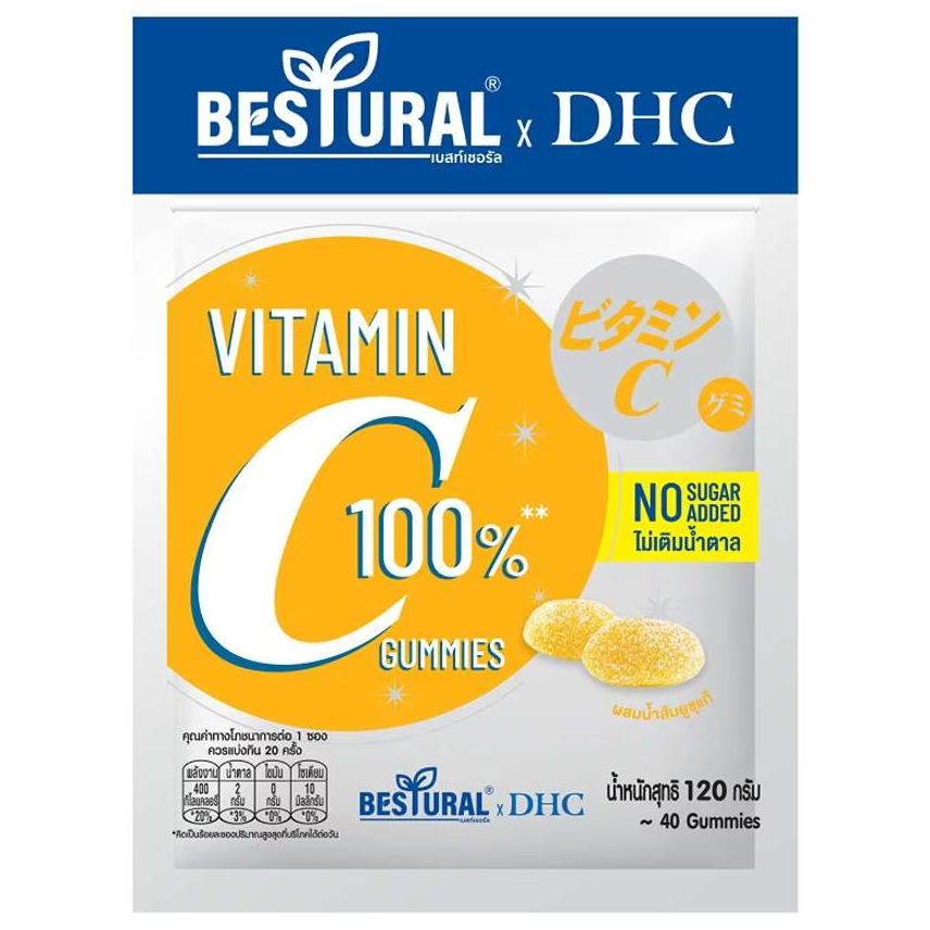 Bestural - DHC - Vitamin C Gummies. Yuzu Flavor 120g. (40 gummies)
