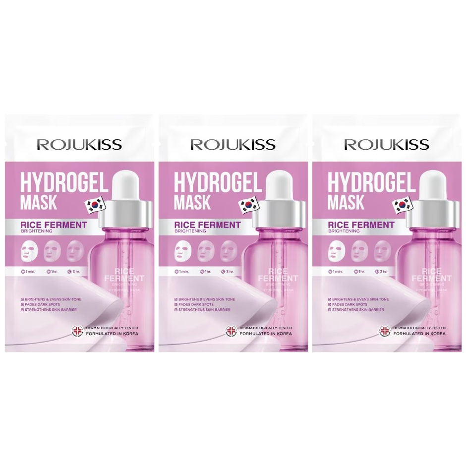 Rojukiss - Hydrogel Mask Rice Ferment Brightening (Pack of 3)