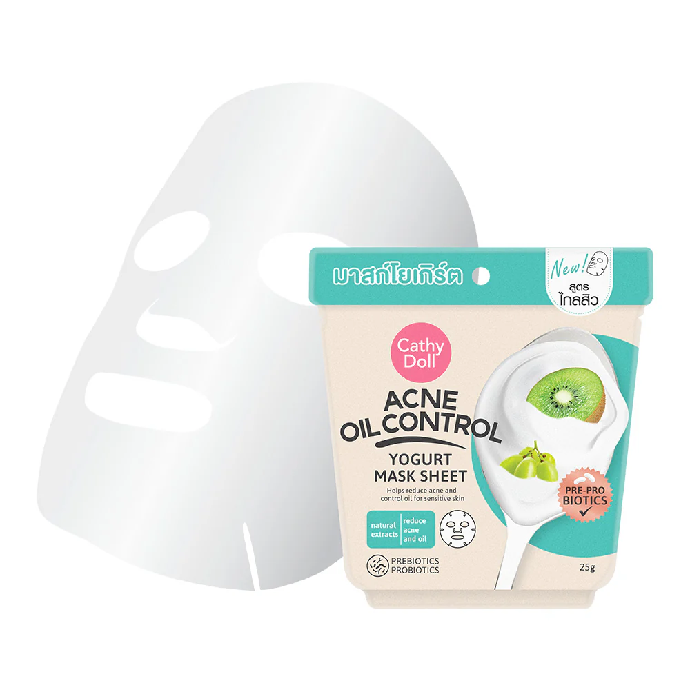 Cathy Doll - Acne Oil Control Yogurt Mask Sheet (Pack of 6)
