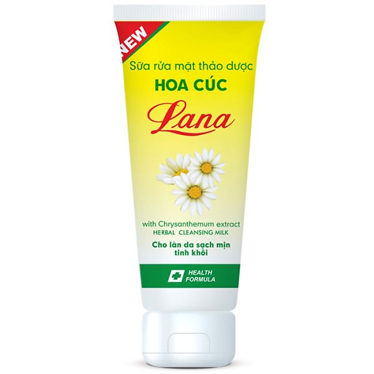 Lana - Herbal Cleansing Milk Sữa Rửa Mặt Thảo Dược Hoa Cúc with Chamomile 80g.